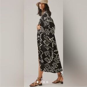 Anthropologie Graphic Duster Kimono
